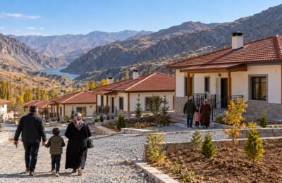 Kemah Erzincan’da yeni tamamlanan afet konutları