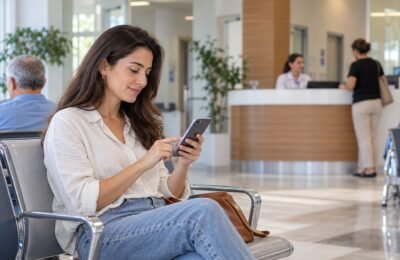 Türkiye'de telefonuyla doktor randevusu alan bir kullanıcı
