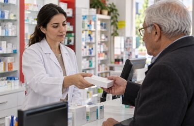 Raporlu ilacını eczaneden teslim alan yaşlı hasta